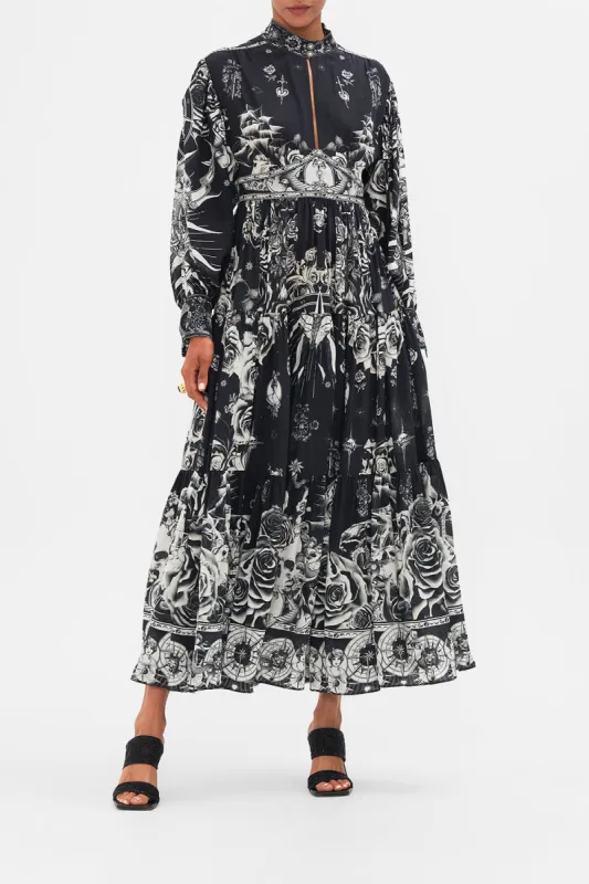 SHAPED WAISTBAND DRESS WITH TIERED SKIRT TALES OF TATTOO sold by Camilla