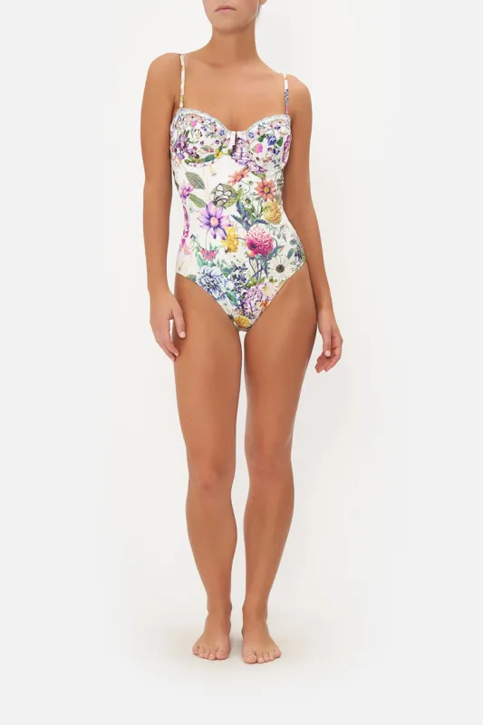 UNDERWIRE ONE PIECE WITH U WIRE QUEENS BEE HIVE sold by Camilla