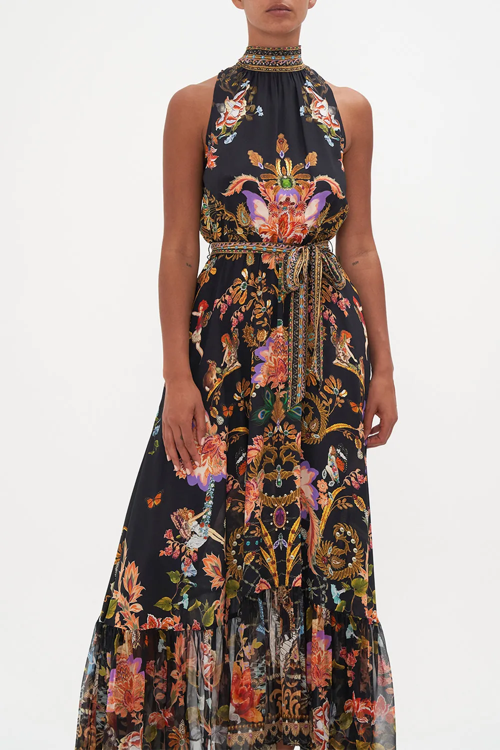 NECKTIE DRESS WITH ELASTICATED WAIST TO CATCH A SPIDER sold by Camilla product image thumbnail 5