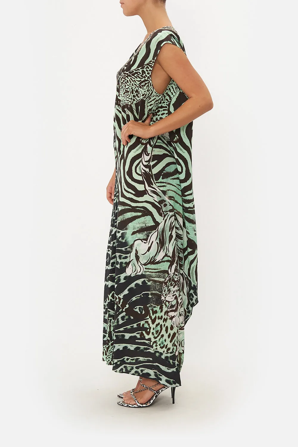 SLEEVELESS DRAPE BACK DRESS LEOPARD LORE sold by Camilla product image thumbnail 4