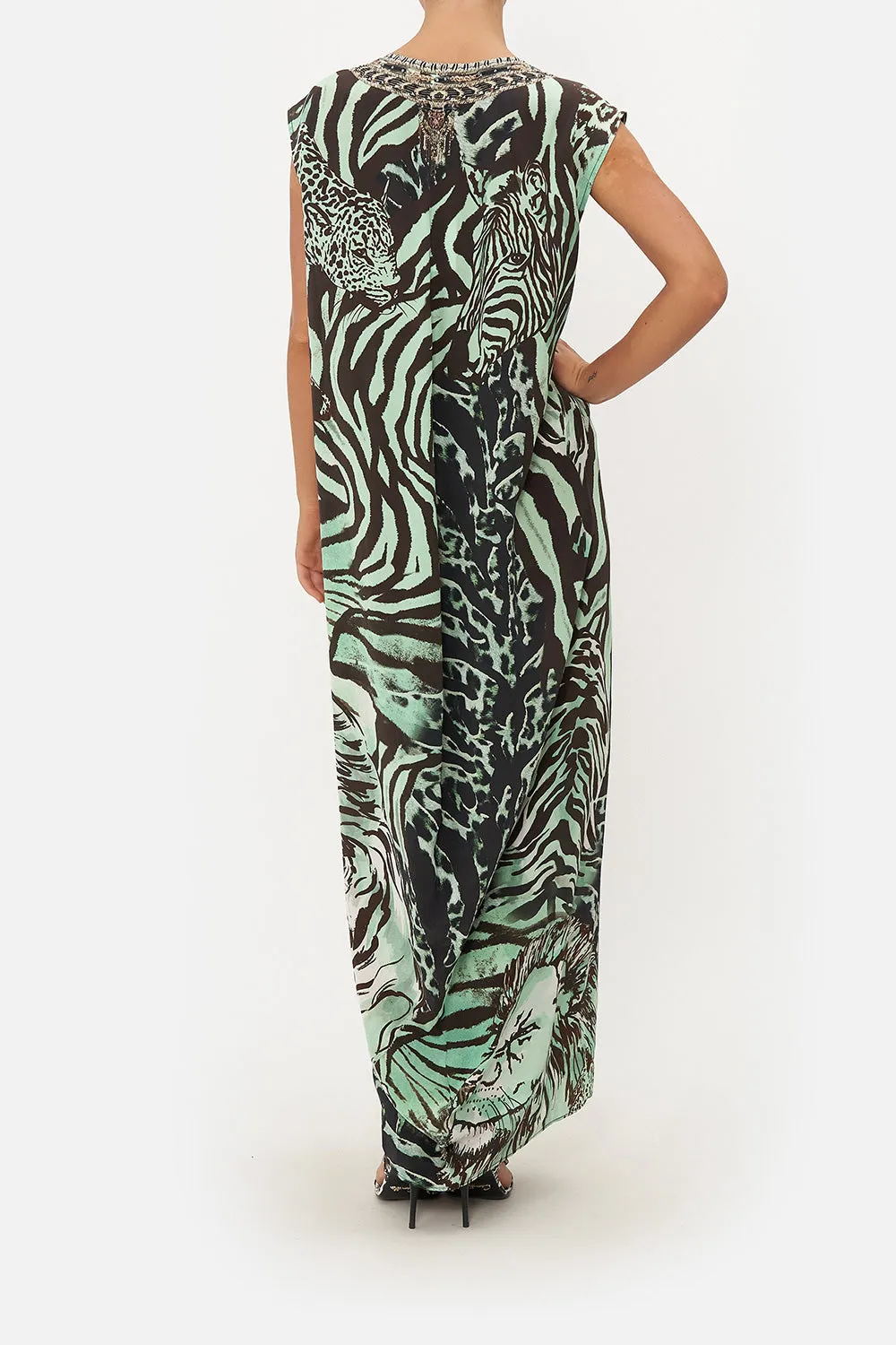 SLEEVELESS DRAPE BACK DRESS LEOPARD LORE sold by Camilla product image thumbnail 2