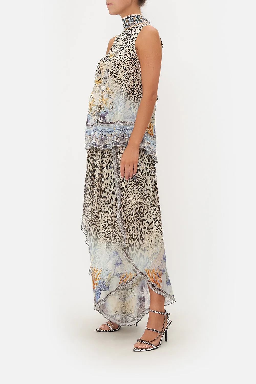 HIGH NECK TOP WITH BACK NECK TIE SEAHORSE SONNET sold by Camilla product image thumbnail 4
