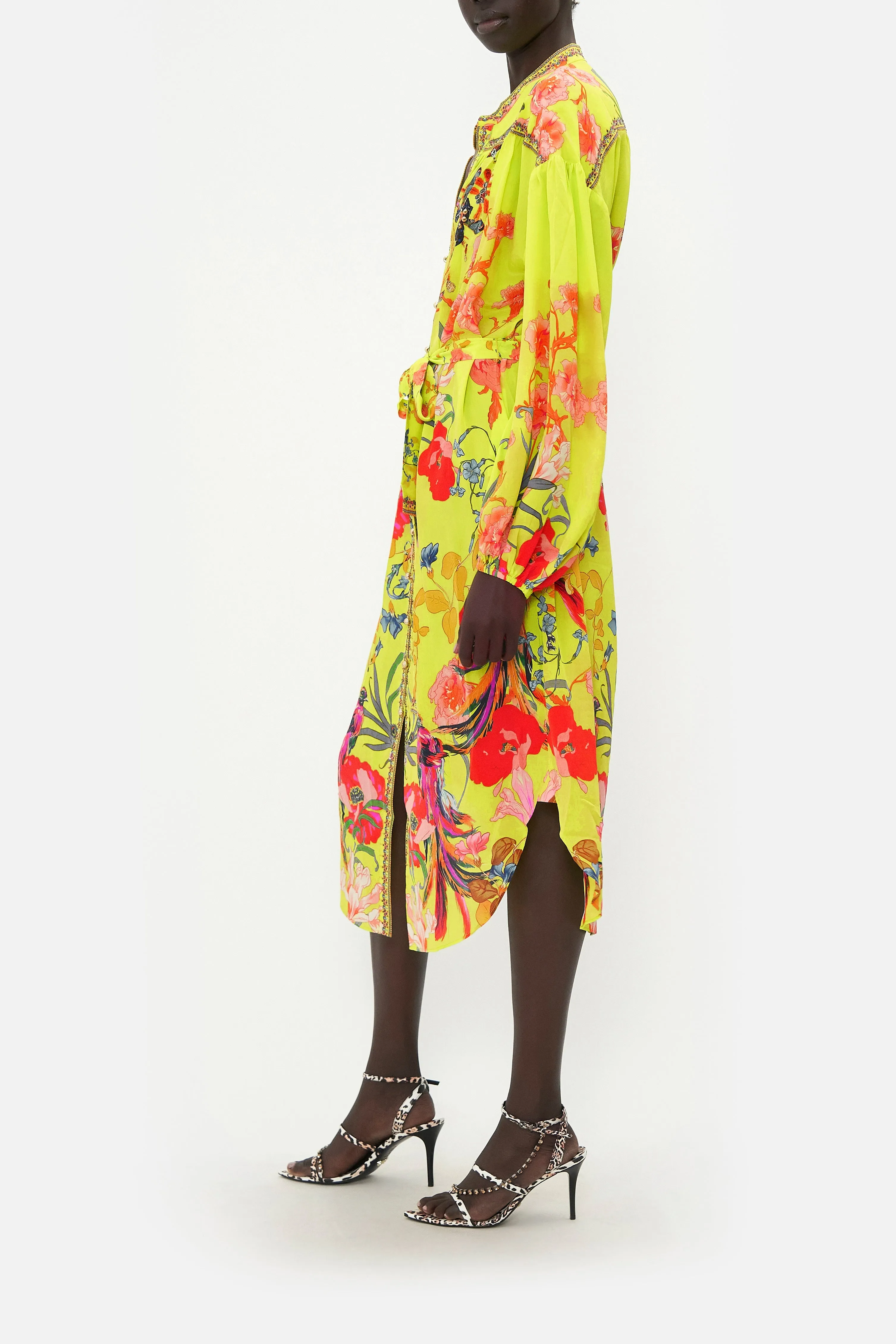 BLOUSON SLEEVE MIDI DRESS PEACOCK PROUD sold by Camilla product image thumbnail 4