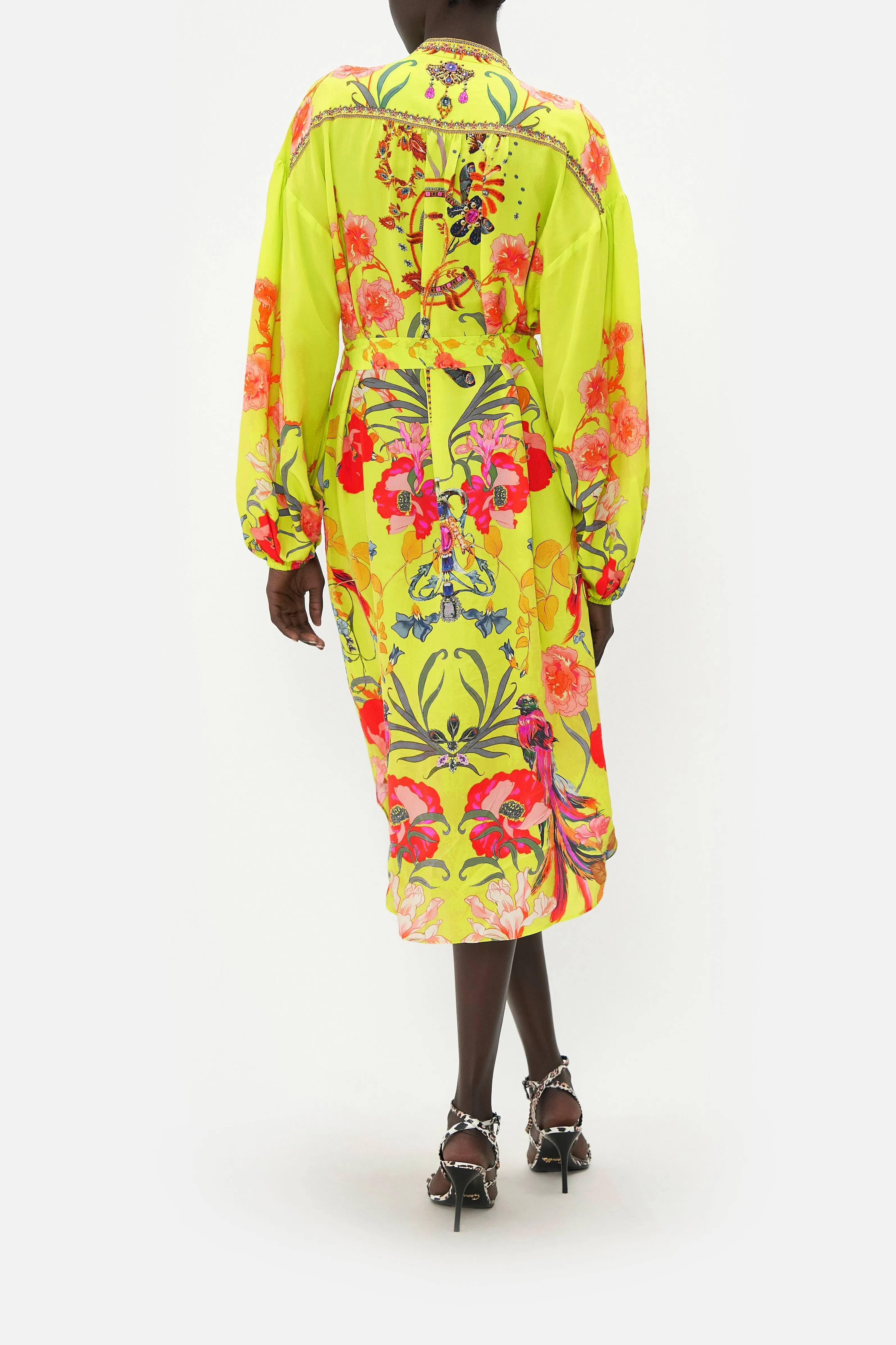 BLOUSON SLEEVE MIDI DRESS PEACOCK PROUD sold by Camilla product image thumbnail 2