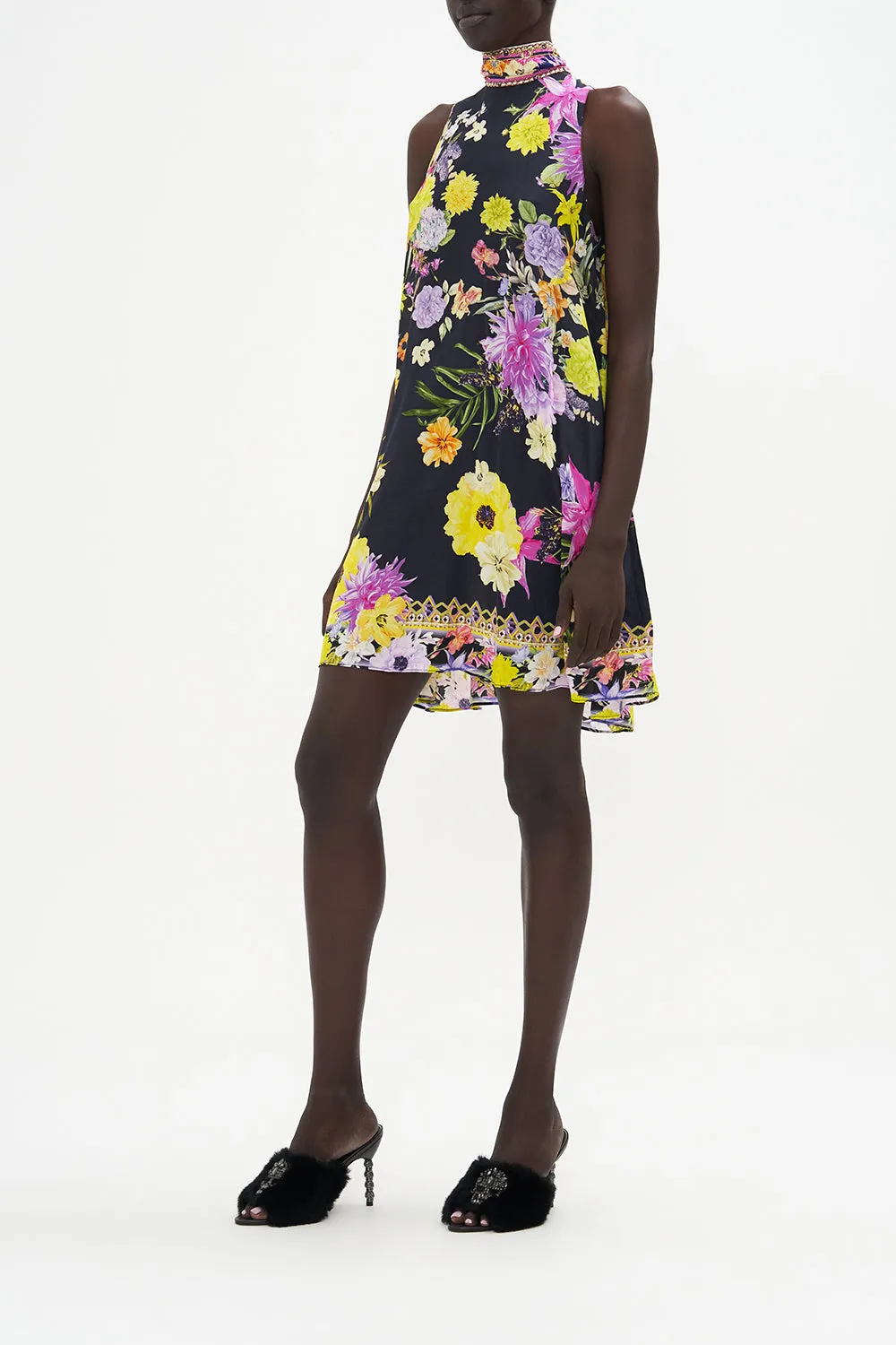 BACK NECK TIE SHORT DRESS PEACE BE WITH YOU sold by Camilla product image thumbnail 4