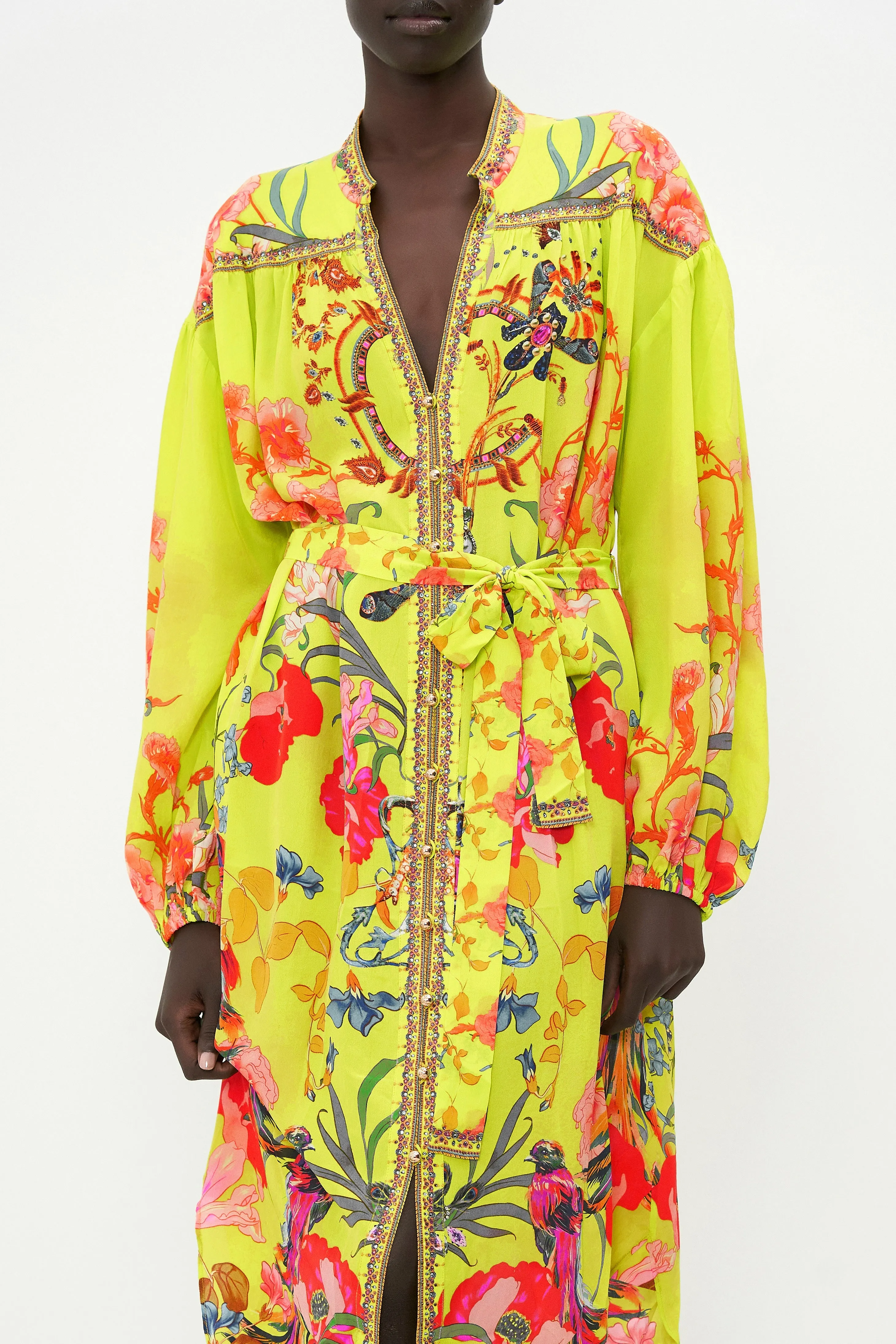 BLOUSON SLEEVE MIDI DRESS PEACOCK PROUD sold by Camilla product image thumbnail 5