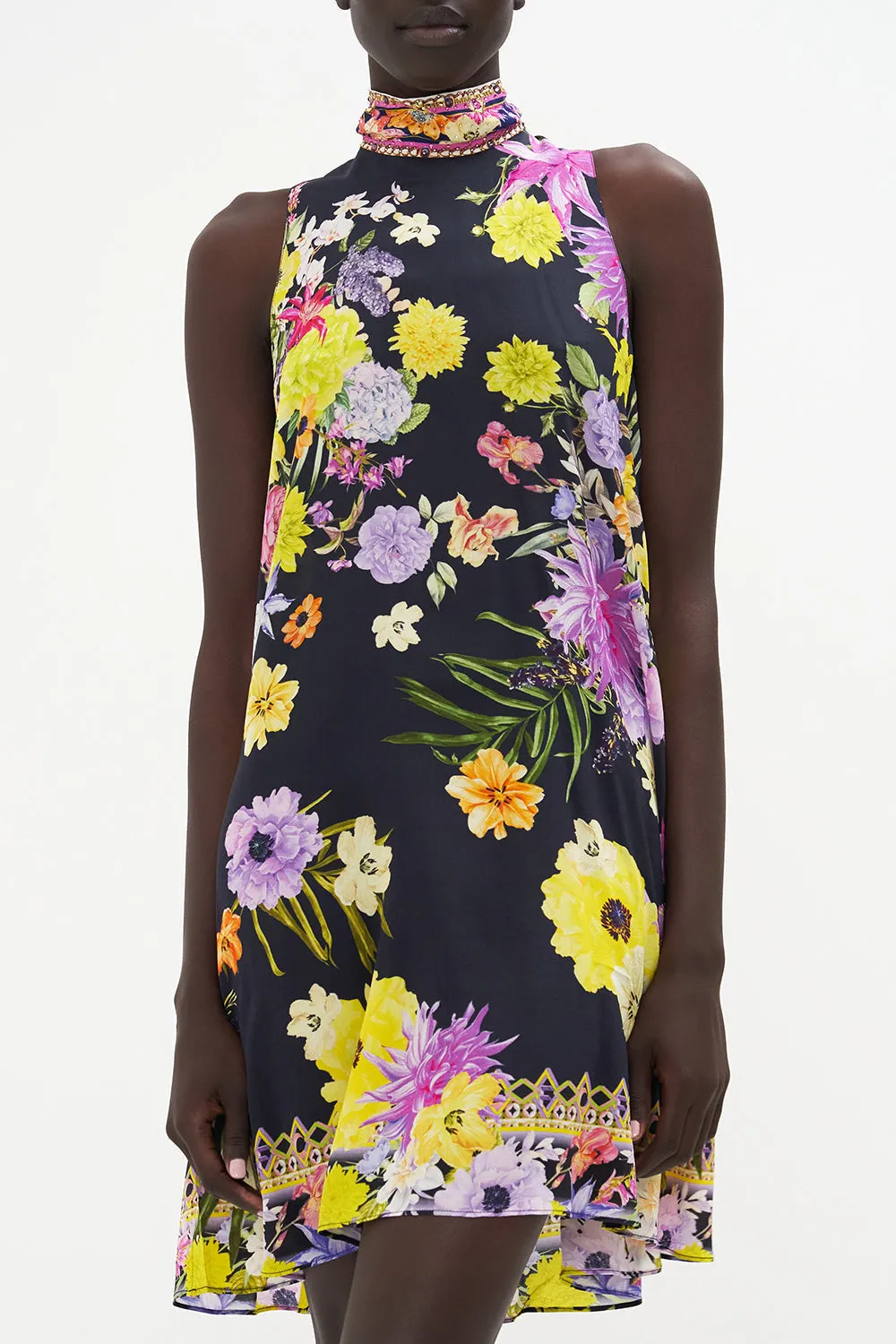 BACK NECK TIE SHORT DRESS PEACE BE WITH YOU sold by Camilla product image thumbnail 5