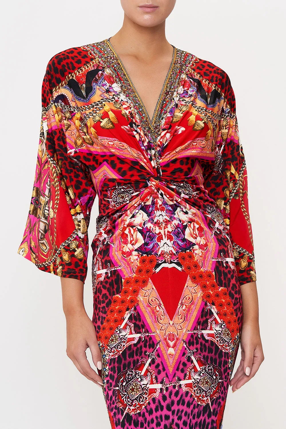 LONG SPLIT FRONT TWIST DRESS ARTESANIA MANIA sold by Camilla product image thumbnail 5