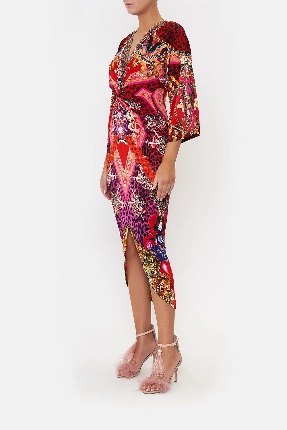 LONG SPLIT FRONT TWIST DRESS ARTESANIA MANIA sold by Camilla product image thumbnail 3