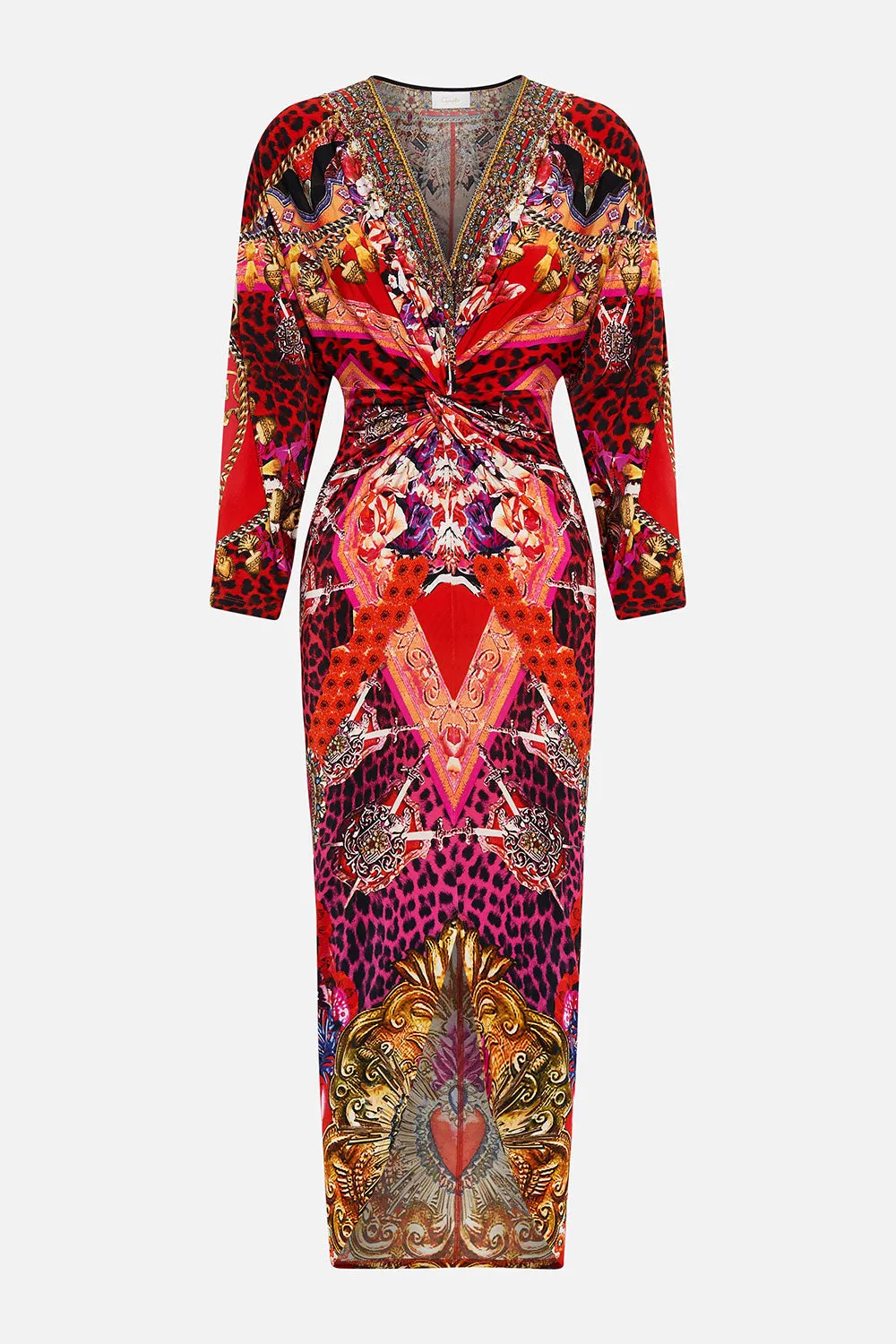 LONG SPLIT FRONT TWIST DRESS ARTESANIA MANIA sold by Camilla product image thumbnail 4