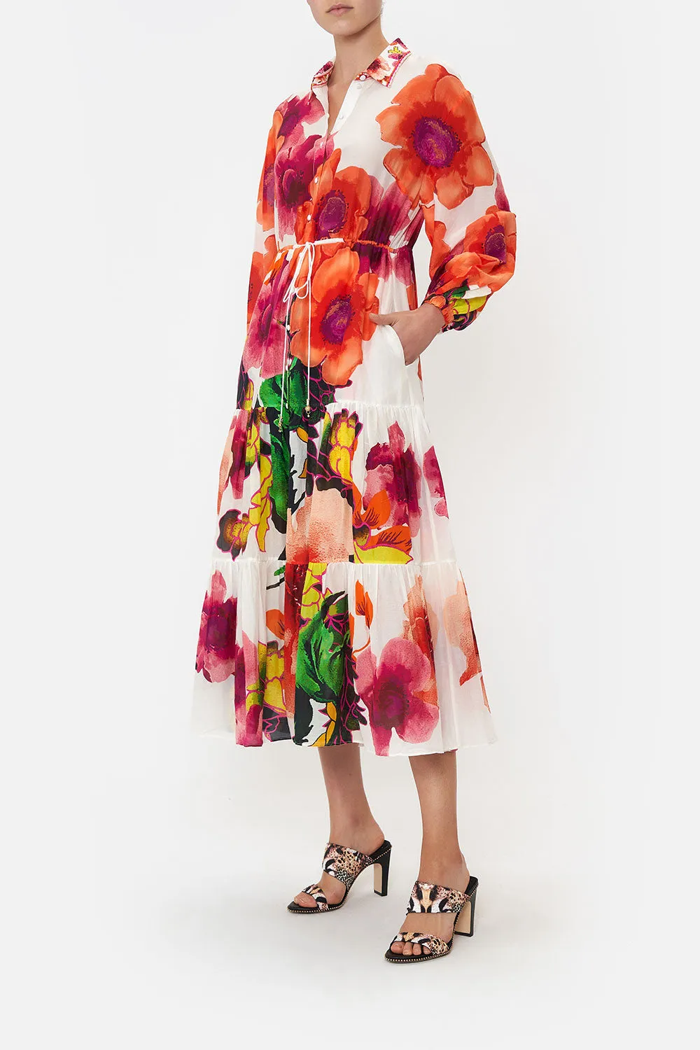 TIERED LONG SHIRT DRESS PRETTY AS A POPPY sold by Camilla product image thumbnail 4