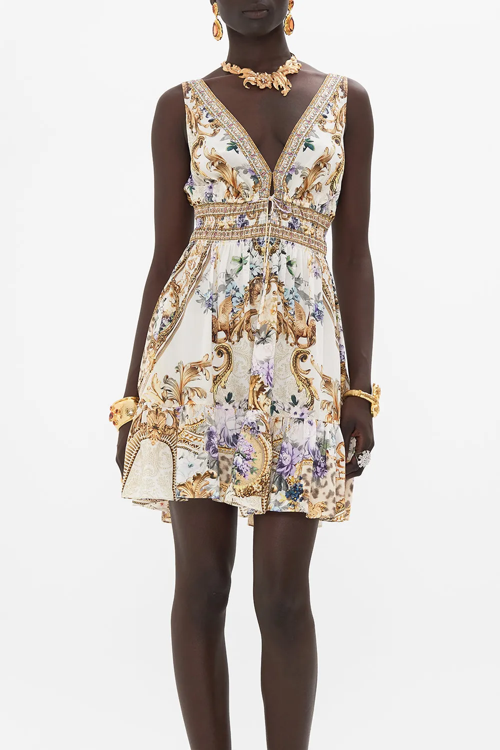 SHIRRED WAIST DETAIL MINI DRESS PALAZZO PLAY DATE sold by Camilla product image thumbnail 5