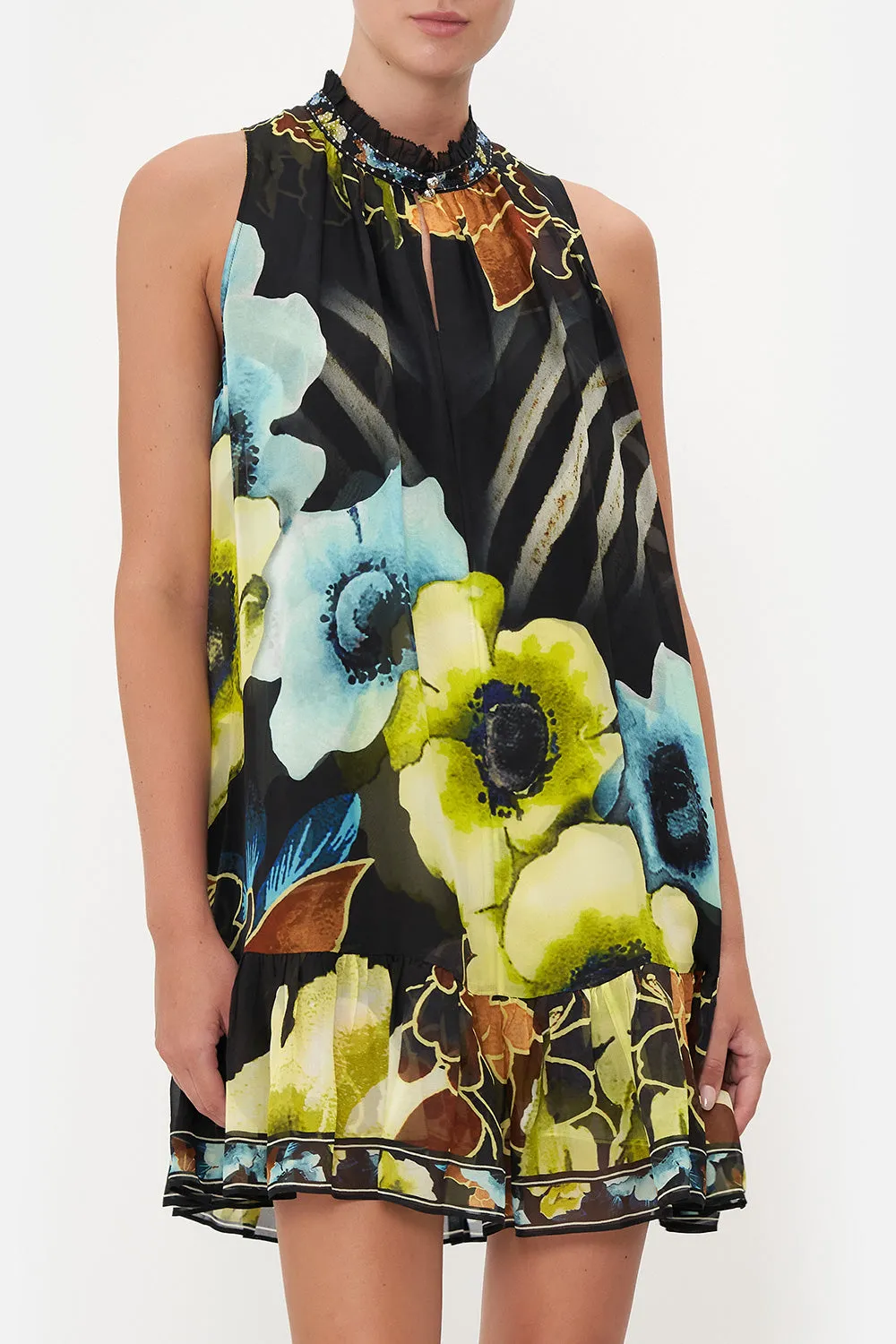 HIGH NECK RUFFLE DRESS POPPY DIVINE sold by Camilla product image thumbnail 5