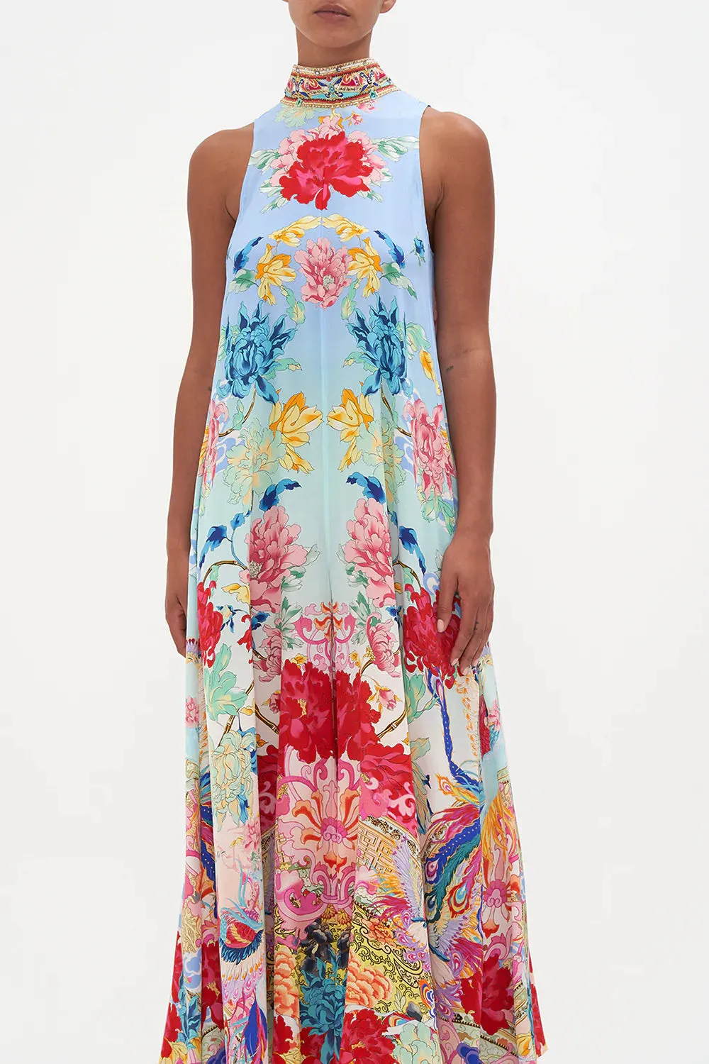 HIGH NECK FLARED JUMPSUIT GO STAG sold by Camilla product image thumbnail 5