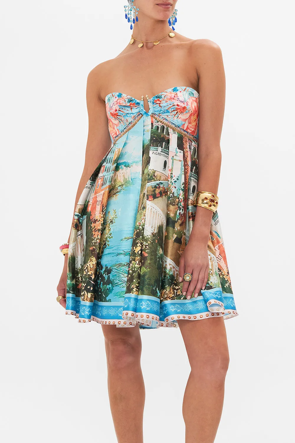 TAFFETA STRAPLESS SHORT DRESS FROM SORRENTO WITH LOVE sold by Camilla product image thumbnail 5