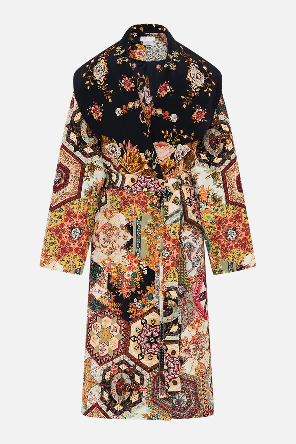 QUILTED LONG WRAP COAT STITCHED IN TIME sold by Camilla product image thumbnail 3