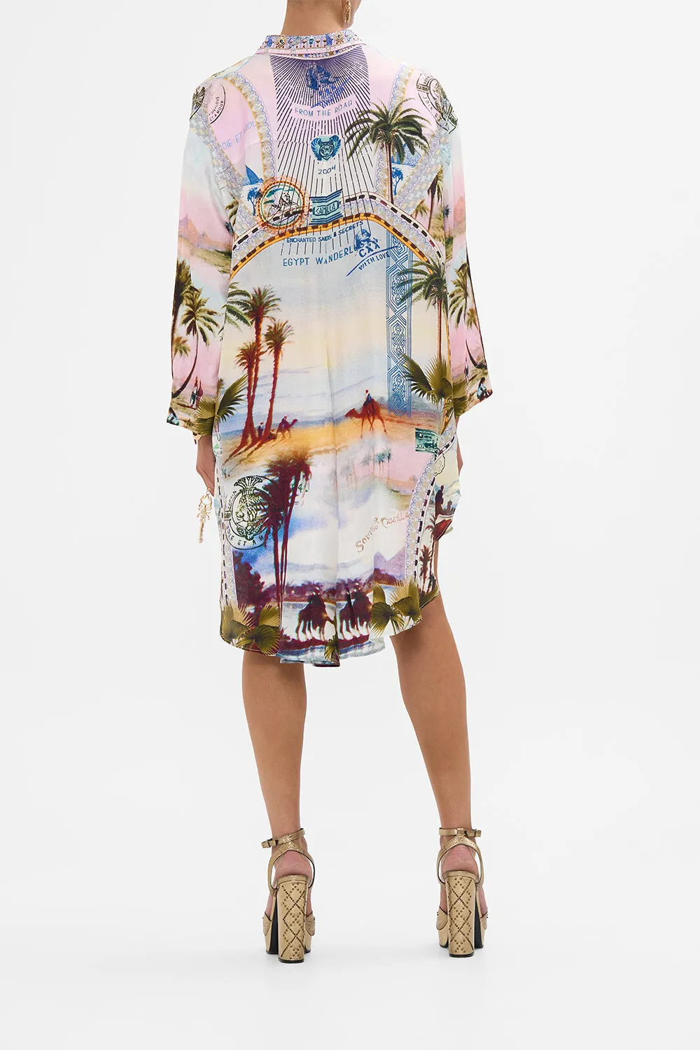 RELAXED HIGH LOW SHIRT DRESS CALL ME IN CAIRO sold by Camilla product image thumbnail 2