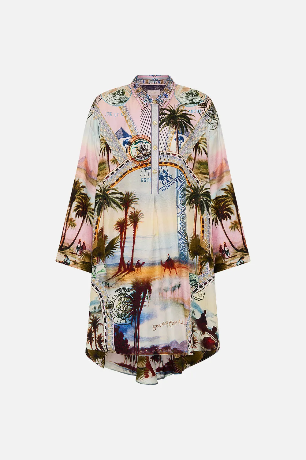 RELAXED HIGH LOW SHIRT DRESS CALL ME IN CAIRO sold by Camilla product image thumbnail 3