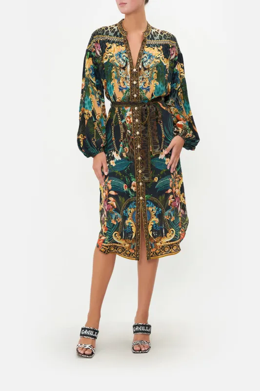 BLOUSON SLEEVE MIDI DRESS FEARLESS FELIS made by Camilla