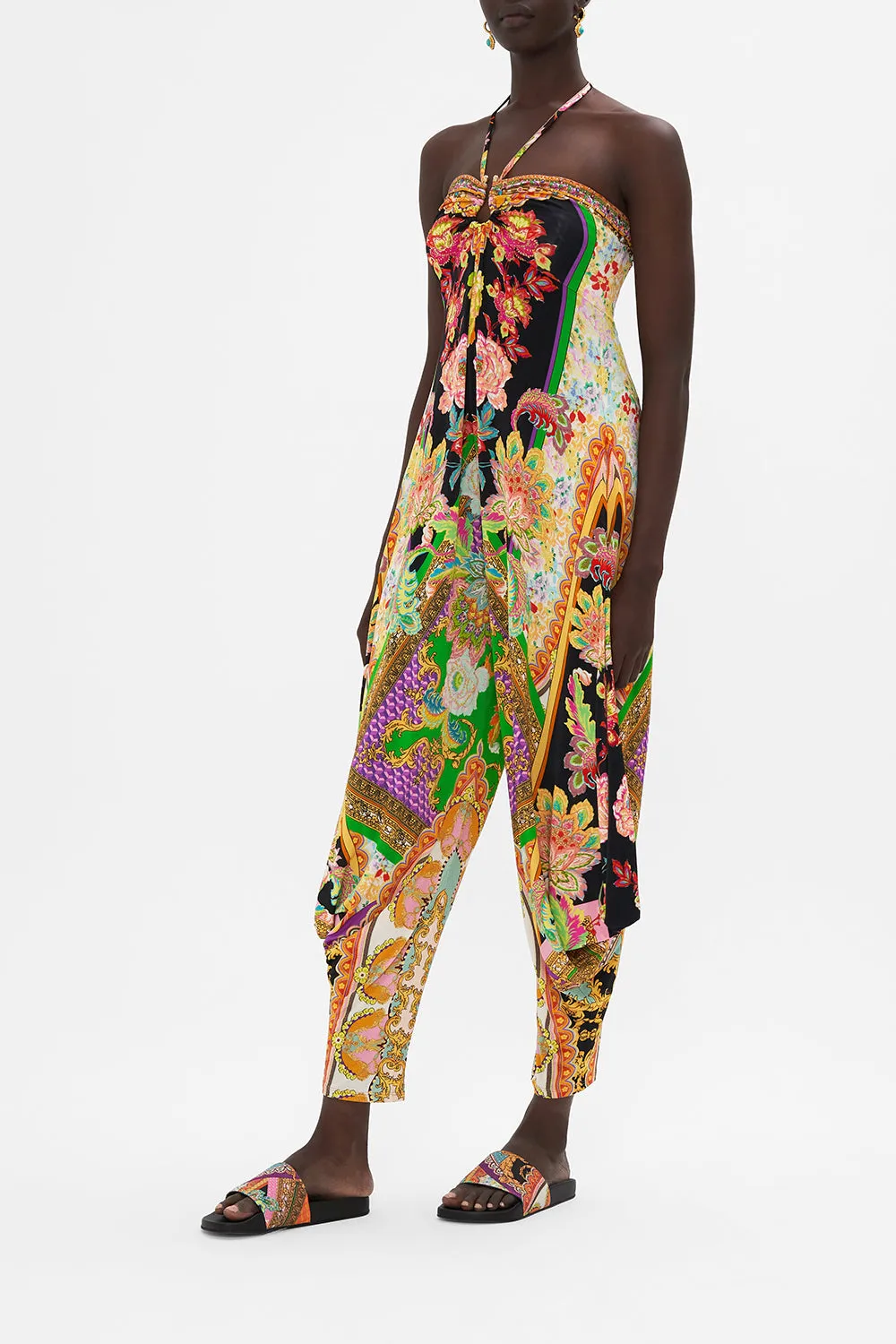 DRAPED PANT JUMPSUIT WITH HARDWARE SUNDOWNERS IN SICILY sold by Camilla product image thumbnail 4