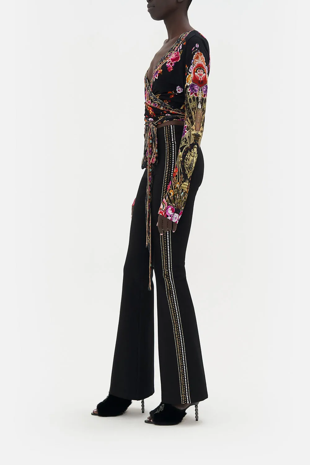 HIGH WAISTED FLARED TROUSER DANCE WITH DUENDE sold by Camilla product image thumbnail 4