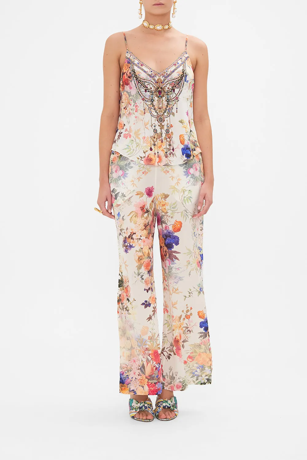 V-NECK BIAS CAMI FRIENDS WITH FRESCOS sold by Camilla