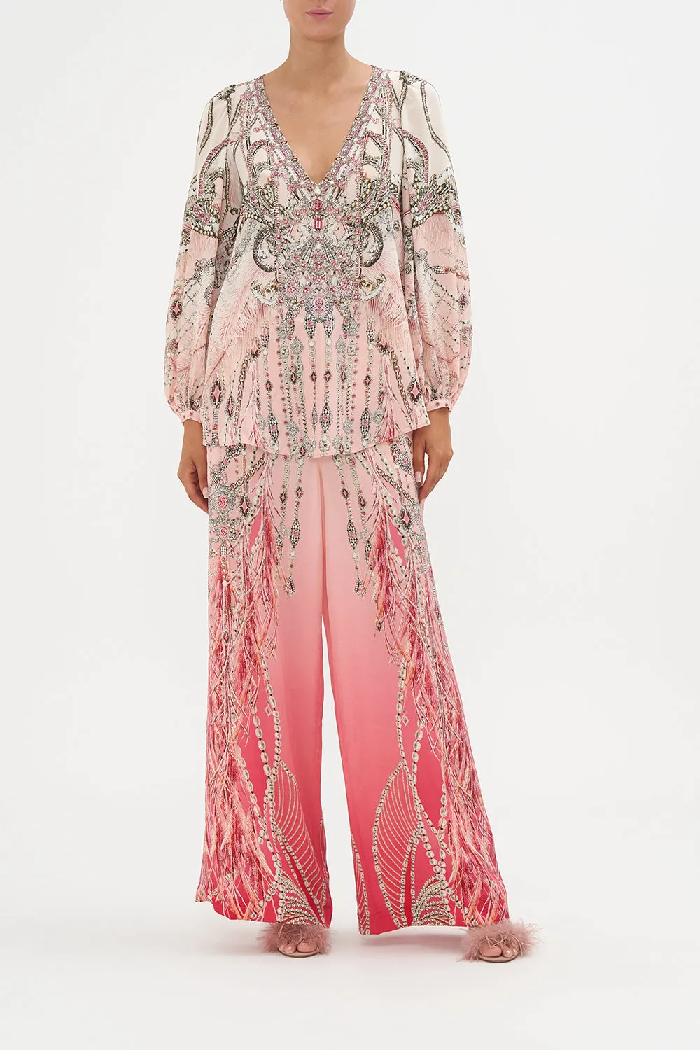 V NECK BLOUSON SLEEVE BLOUSE STARSHIP SISTAS sold by Camilla