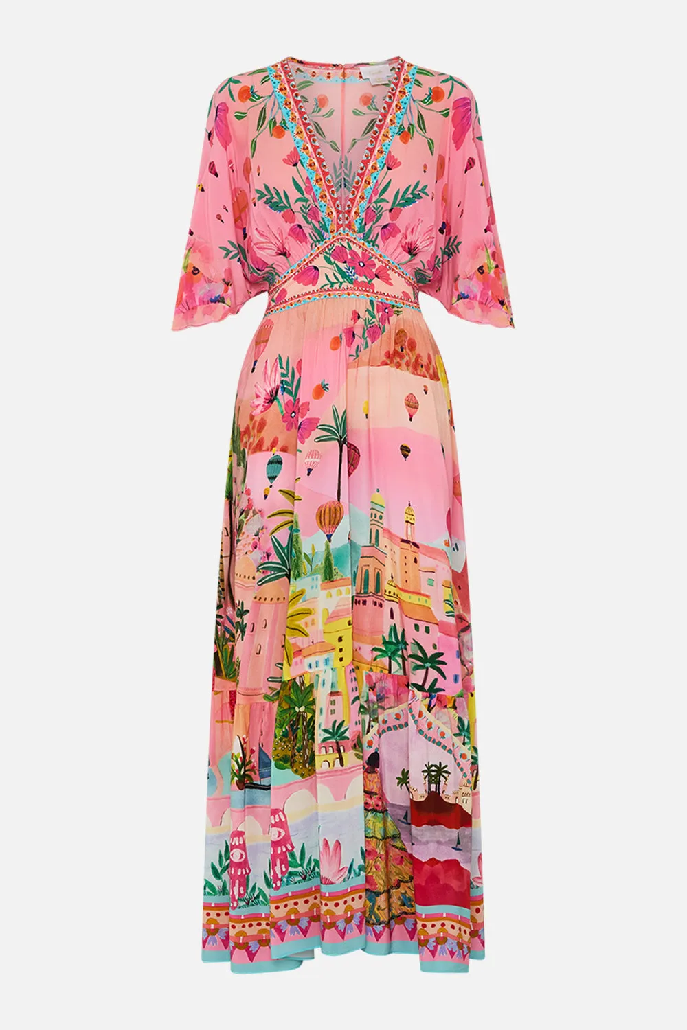 WAISTED DRESS WITH HEM RUFFLE SISTER SUNSET sold by Camilla product image thumbnail 3