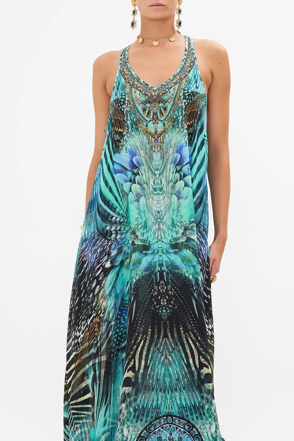 V NECK RACERBACK DRESS AZURE ALLURE sold by Camilla product image thumbnail 5