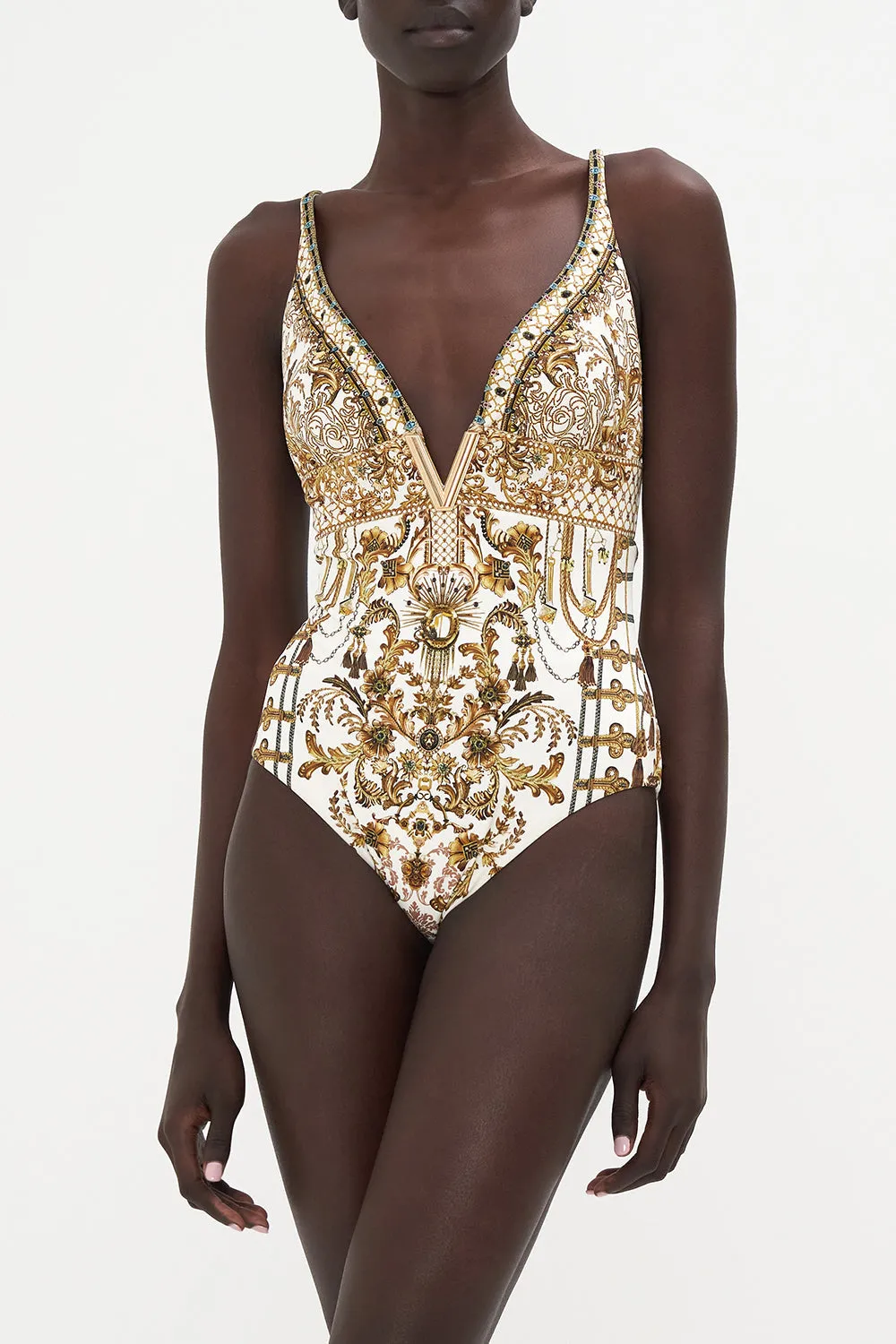 HIGH TRI ONE PIECE WITH FRONT TRIM ROAD TO RICHESSE sold by Camilla product image thumbnail 5