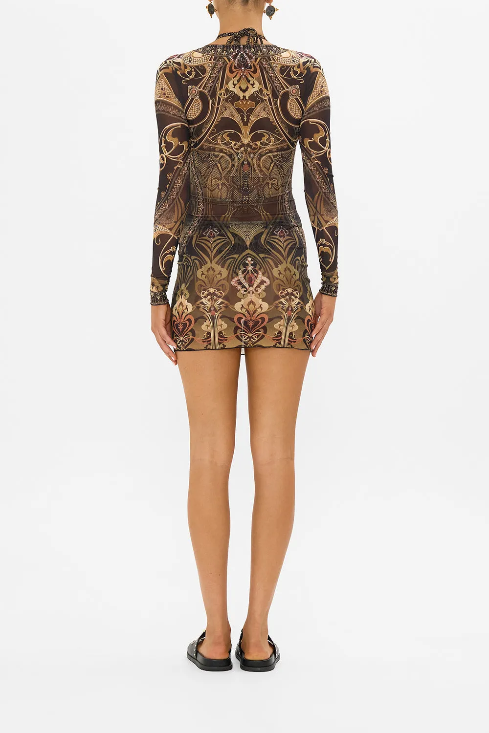 V-NECK RING FRONT COVER UP DRESS NOUVEAU NOIR sold by Camilla product image thumbnail 2