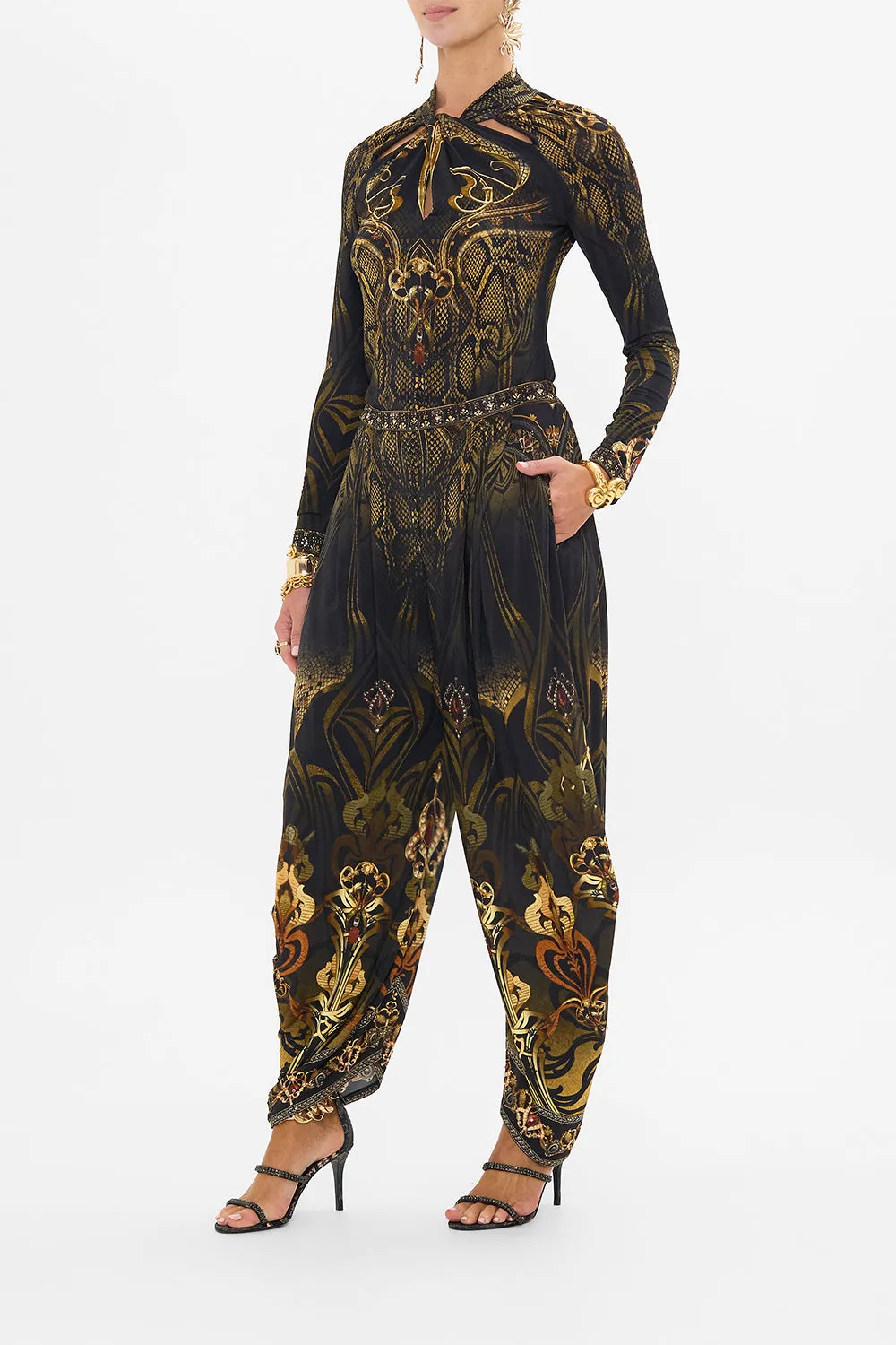 SPLIT HEM JERSEY PANT NOUVEAU NOIR sold by Camilla product image thumbnail 4