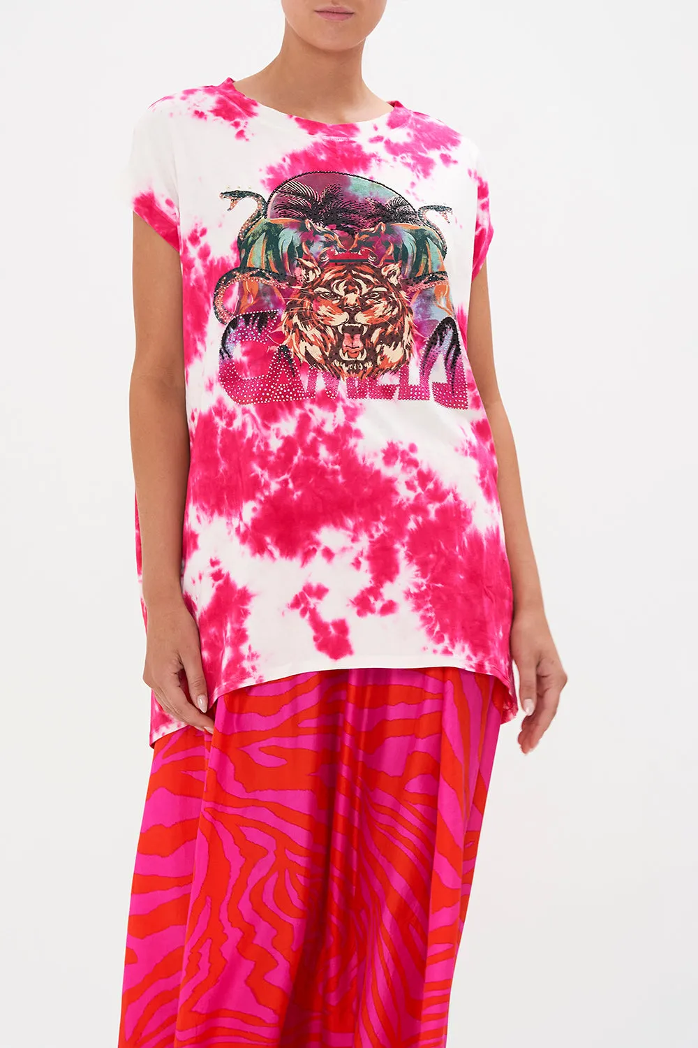 EXTENDED SLEEVE TEE ZEBRA ZONE sold by Camilla product image thumbnail 5