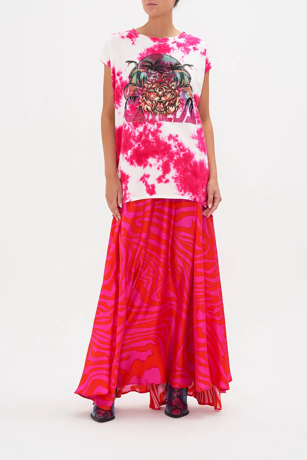 EXTENDED SLEEVE TEE ZEBRA ZONE sold by Camilla