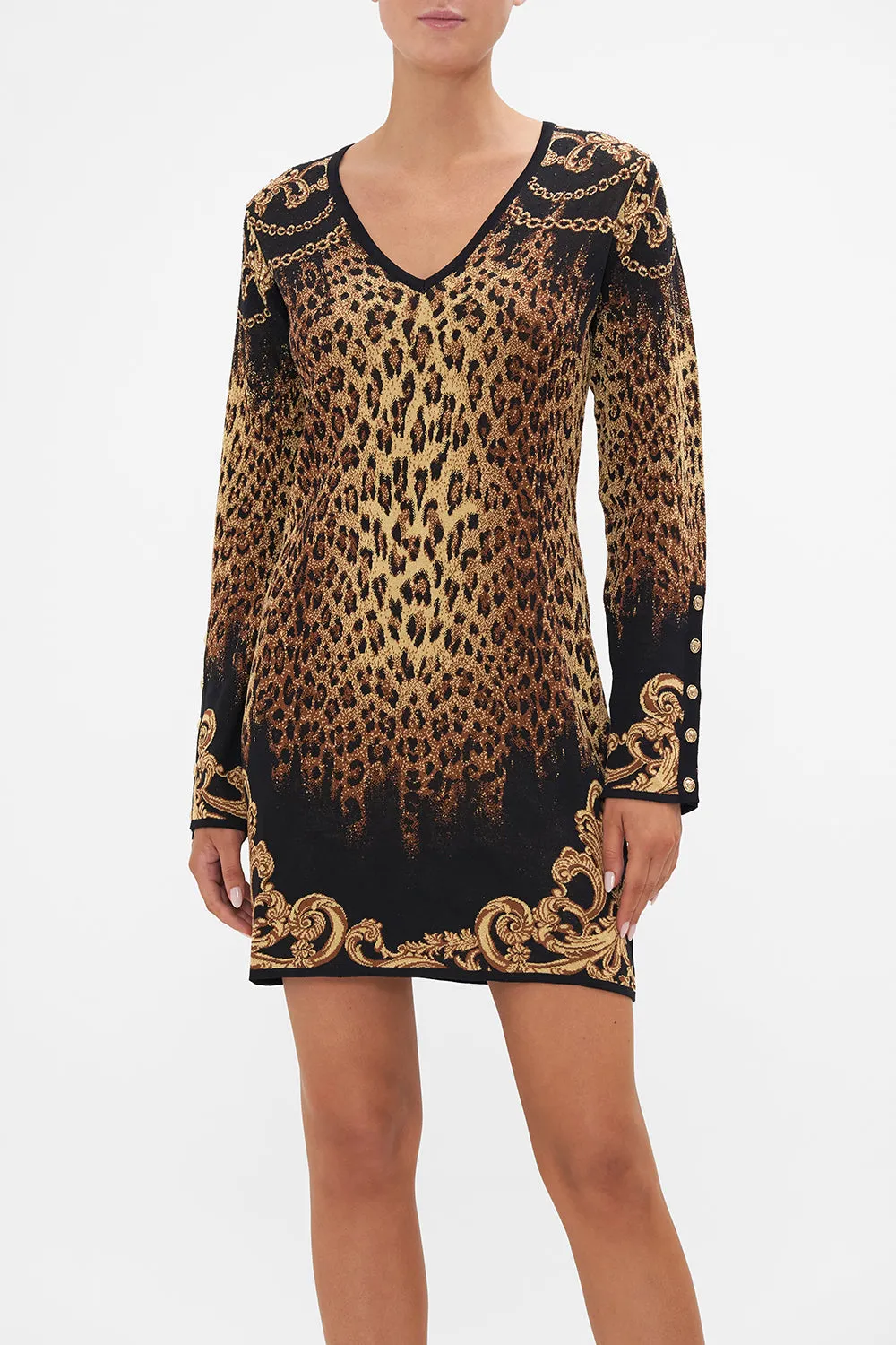 V NECK MINI KNIT DRESS JUNGLE DREAMING sold by Camilla product image thumbnail 5
