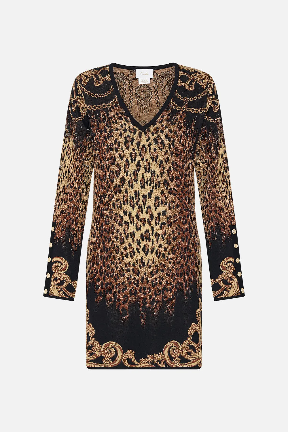 V NECK MINI KNIT DRESS JUNGLE DREAMING sold by Camilla product image thumbnail 3