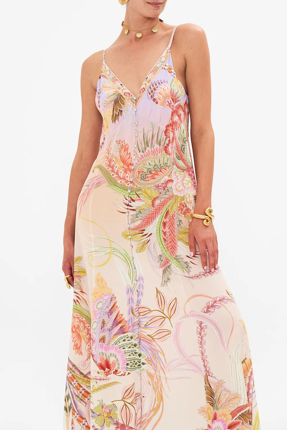 BUTTON FRONT STRAPPY DRESS COSMIC TUSCAN sold by Camilla product image thumbnail 5