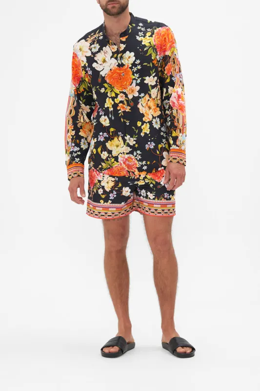 LONG SLEEVE MANDARIN COLLAR SHIRT SECRET HISTORY sold by Camilla