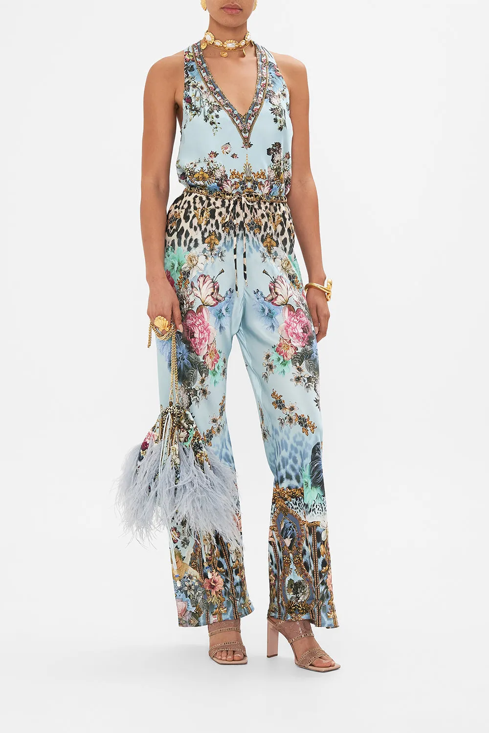 ROUND DRAWSTRING POUCH WITH FEATHERS LETTERS TO LEO sold by Camilla product image thumbnail 5