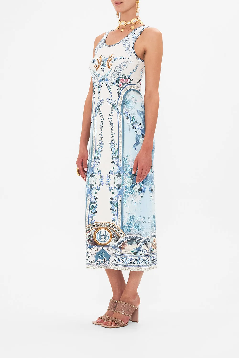 JERSEY SCOOP NECK TANK DRESS SEASON OF THE SIREN sold by Camilla product image thumbnail 4