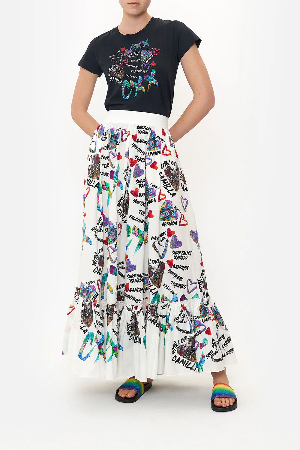 RUFFLE HEM SKIRT SHES A WRITE OFF sold by Camilla