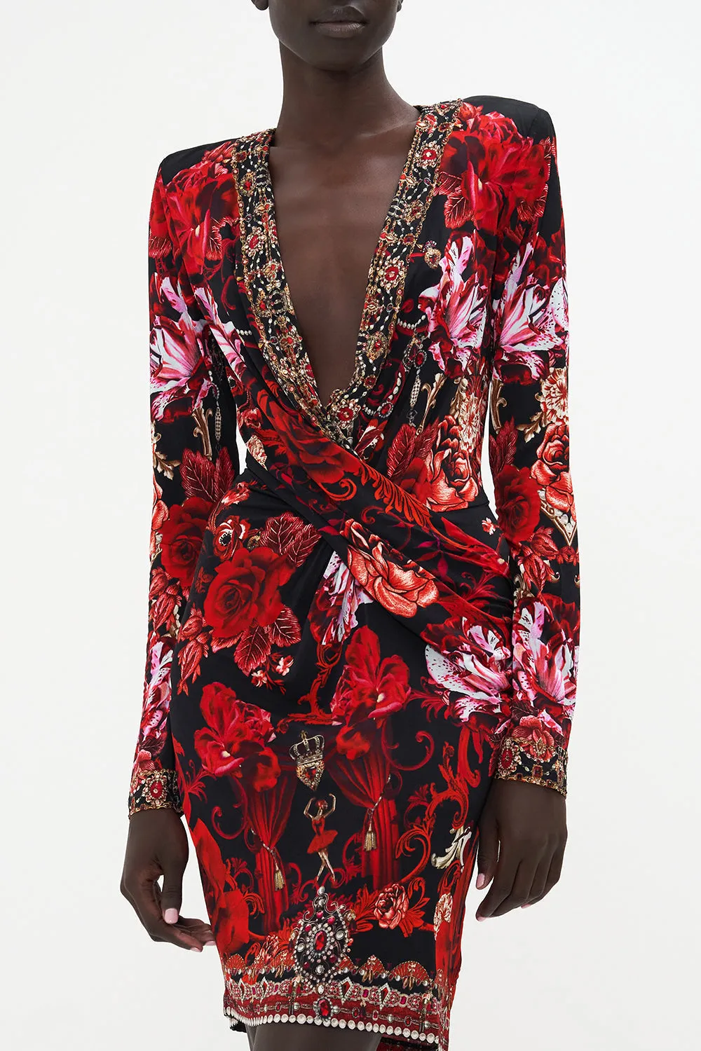 V-NECK CROSS FRONT DRESS SISTERHOOD OF THE ROSE sold by Camilla product image thumbnail 5