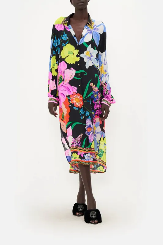 HIGH LOW MIDI SHIRT DRESS AWAY WITH THE FAIRIES sold by Camilla