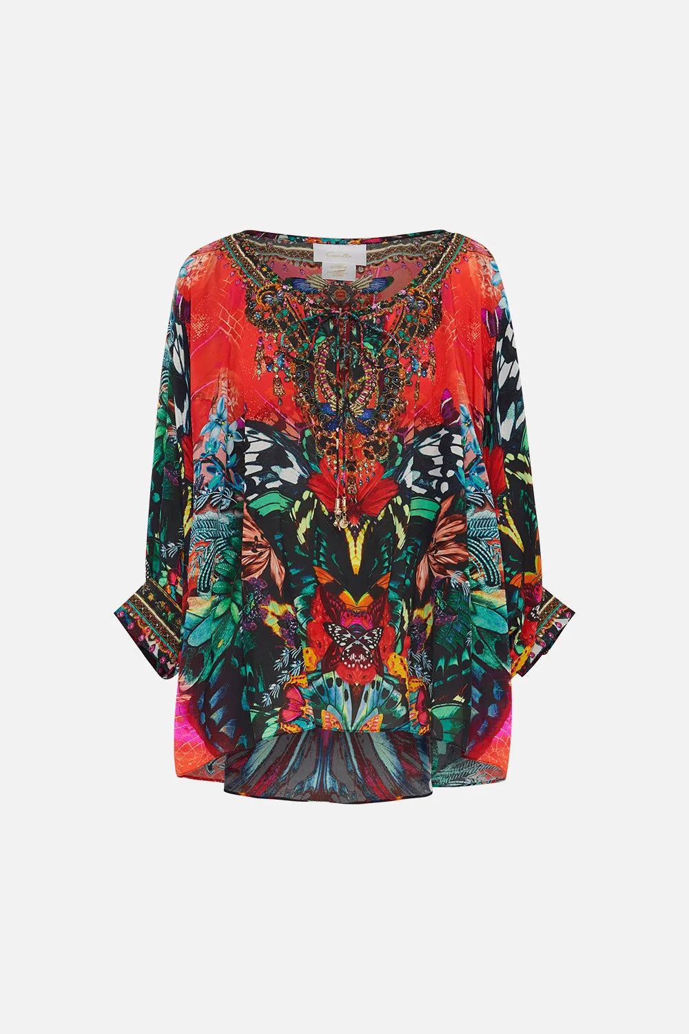 RAGLAN SLEEVE BLOUSE WITH CUFF IN A FLUTTER sold by Camilla product image thumbnail 3