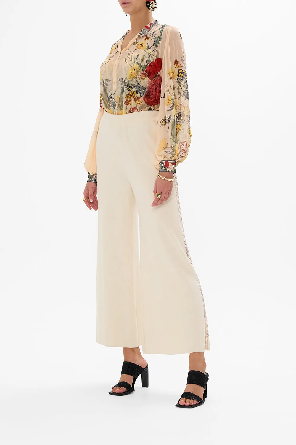 HIGH NECK BUTTON THROUGH BLOUSE ETCHED INTO ETERNITY sold by Camilla product image thumbnail 4