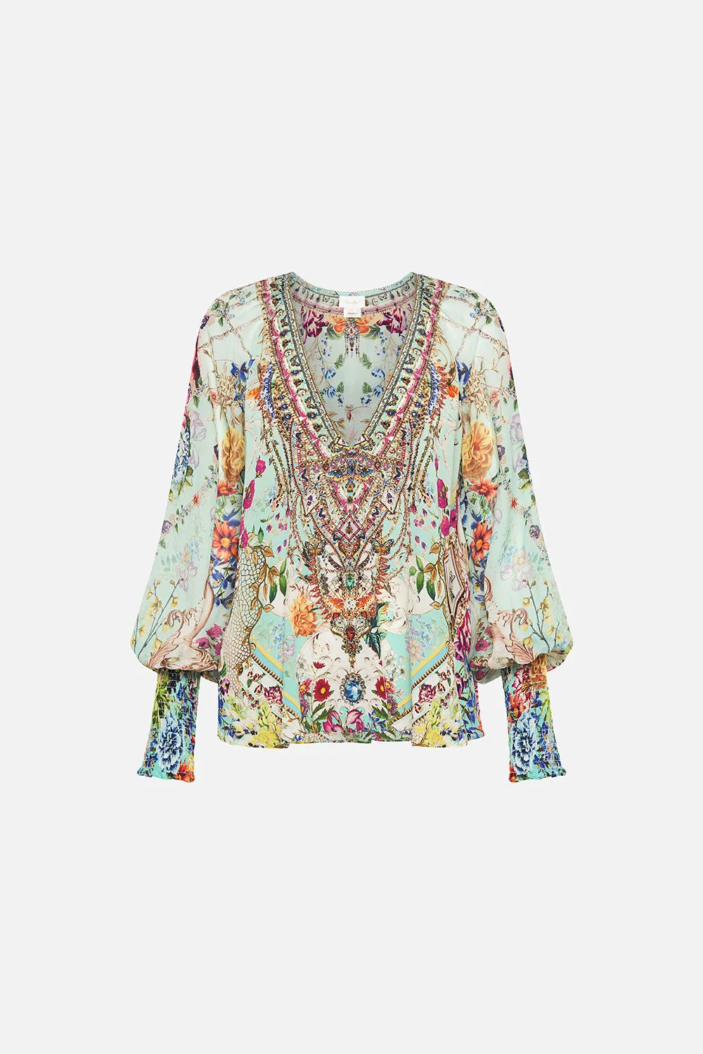 SHIRRED CUFF BLOUSE HONEY HONEY sold by Camilla product image thumbnail 3