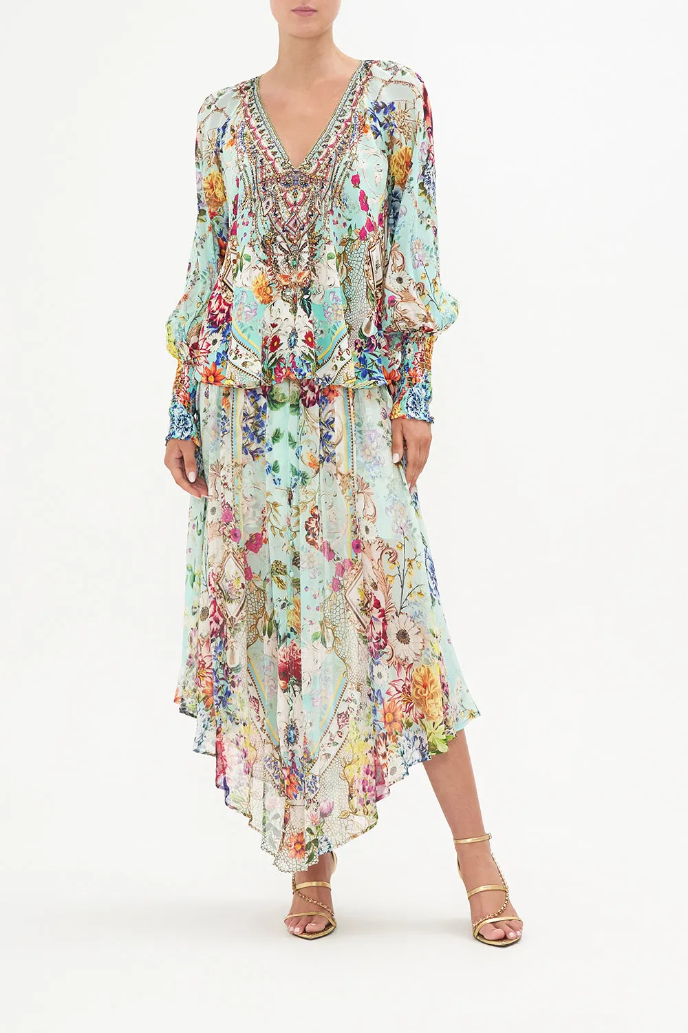 SHIRRED CUFF BLOUSE HONEY HONEY sold by Camilla