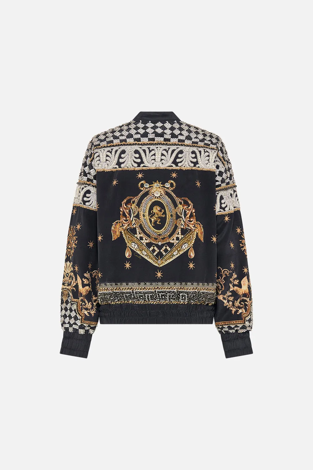 EMBELLISHED RELAXED BOMBER JACKET WITH SIDE POCKETS DUOMO DYNASTY sold by Camilla product image thumbnail 2