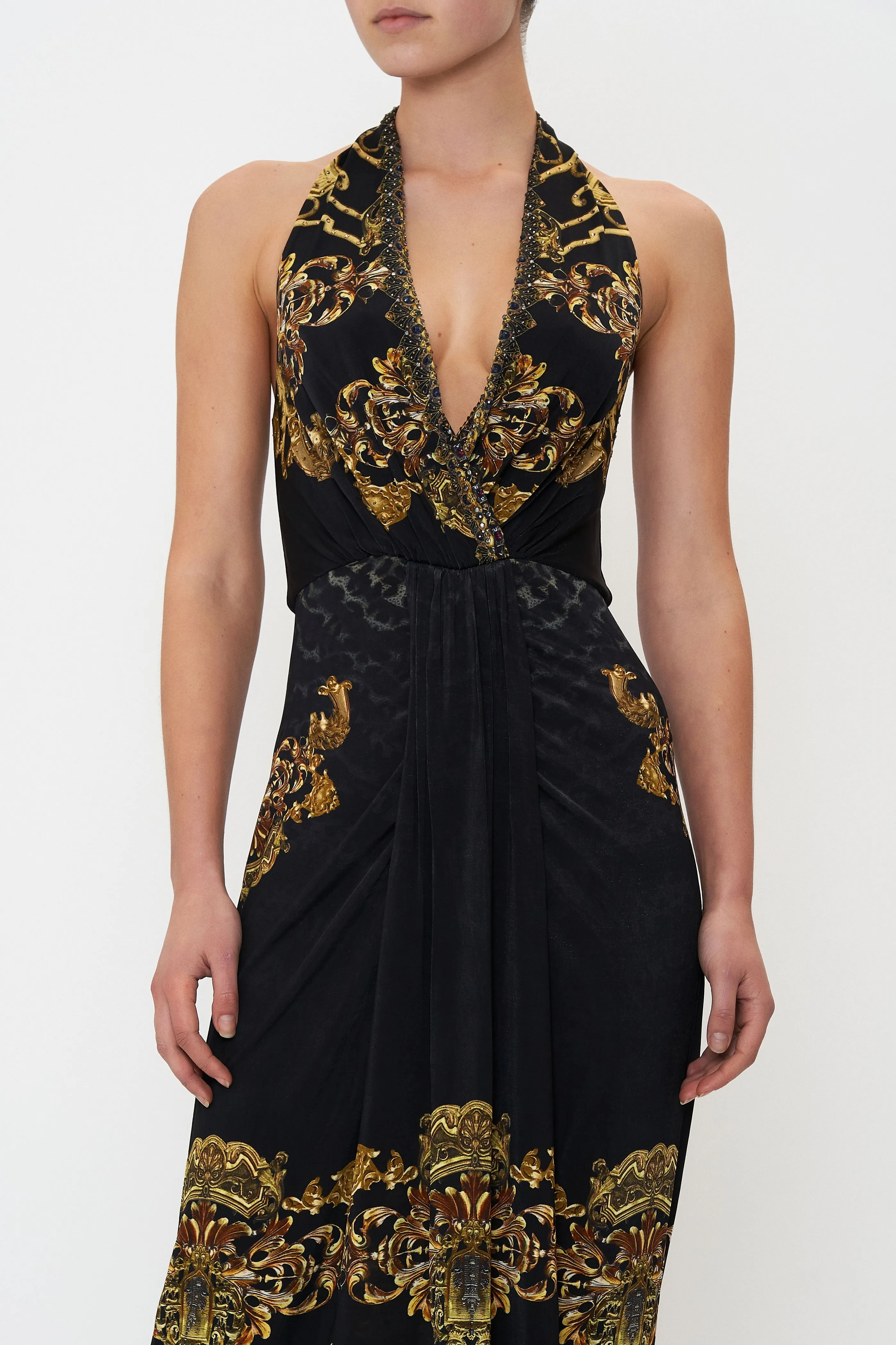 LONG JERSEY HALTER DRESS SHADOWS OF ARMADA sold by Camilla product image thumbnail 5