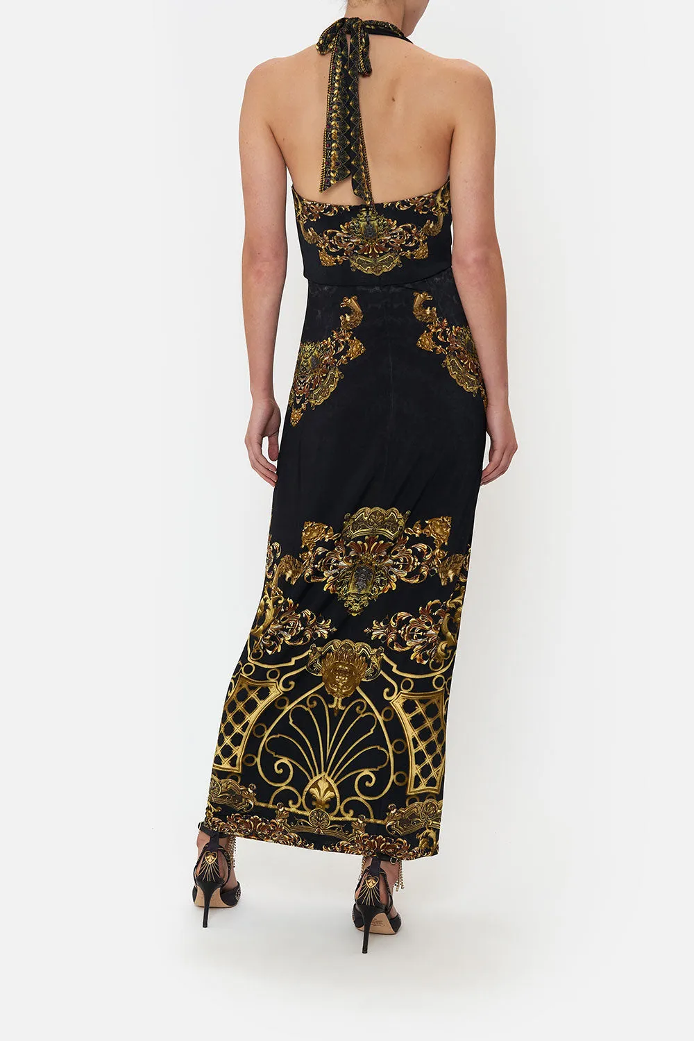 LONG JERSEY HALTER DRESS SHADOWS OF ARMADA sold by Camilla product image thumbnail 2